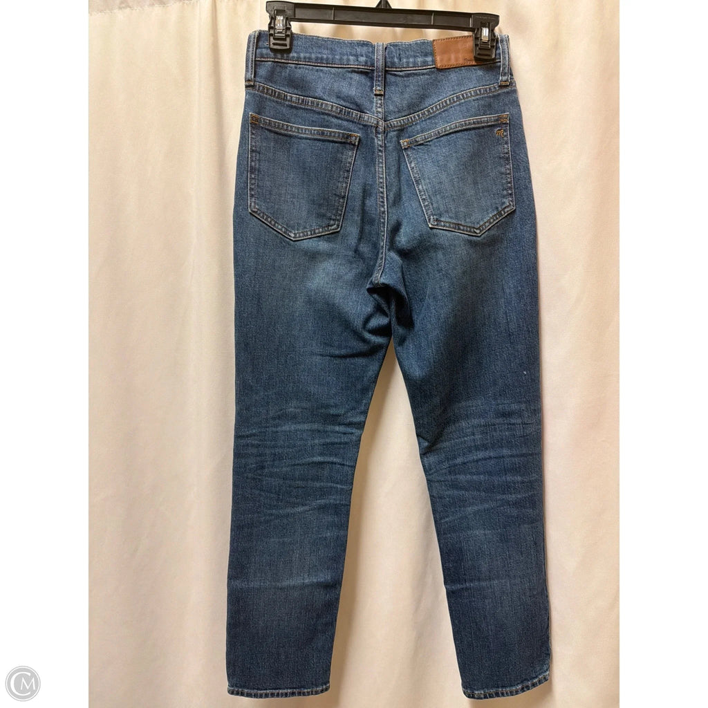Jeans Straight By Madewell In Blue Denim, Size: 0