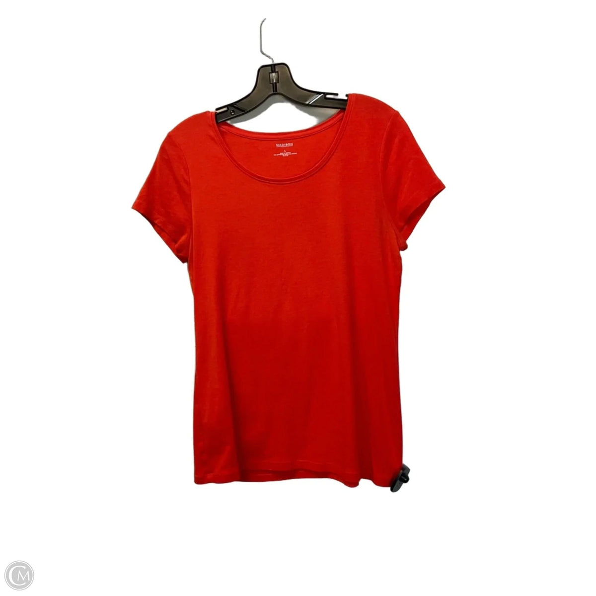 Top Short Sleeve Basic By Madison In Orange, Size: L
