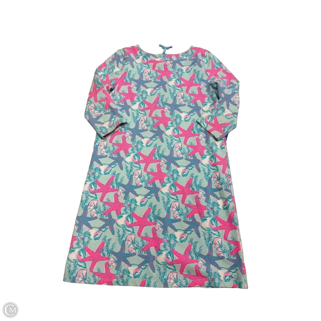 Dress Casual Short By Vineyard Vines In Blue & Pink, Size: L