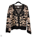 Sweater Cardigan By Clothes Mentor In Black & Cream, Size: M
