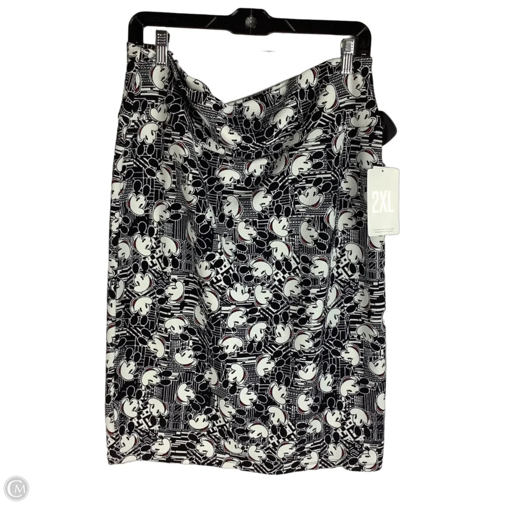 Skirt Midi By Lularoe In Black & White, Size: 2x