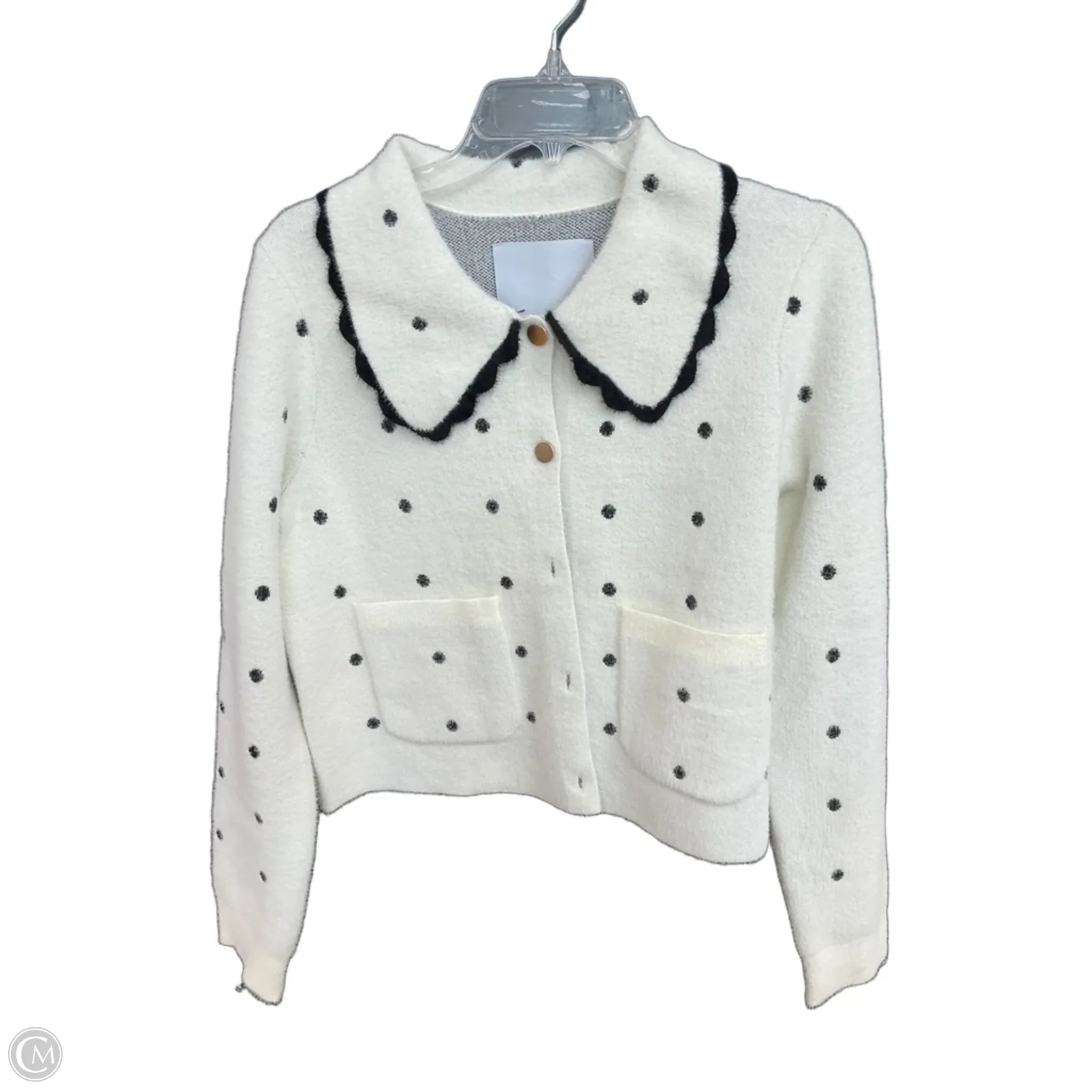 Cardigan By Anthropologie In Polkadot Pattern, Size: M