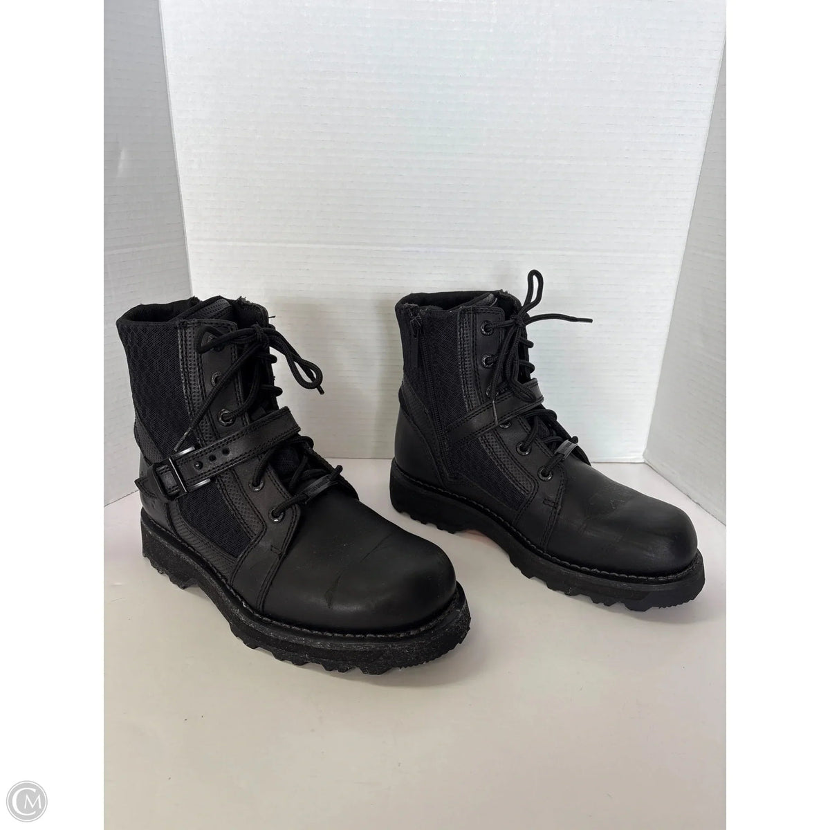 Boots Ankle Flats By Harley Davidson In Black, Size: 9