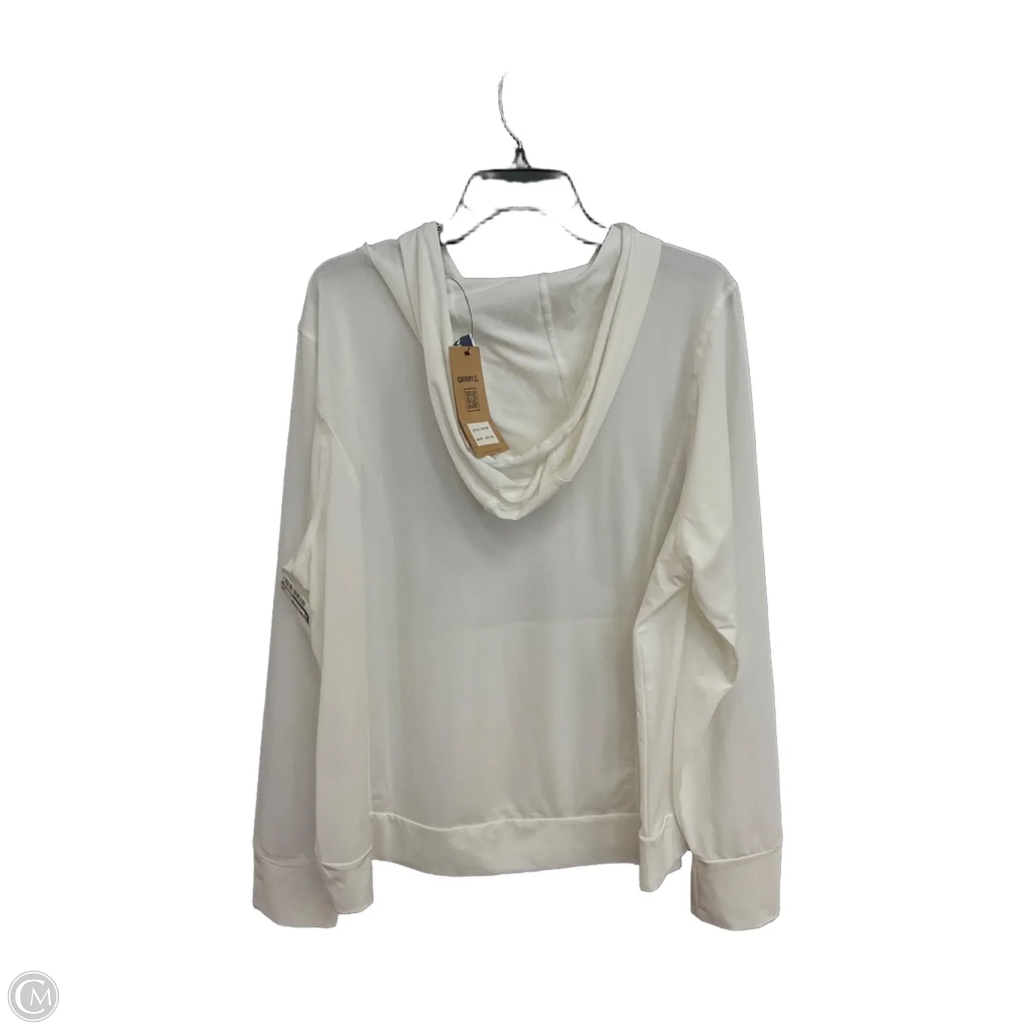 Athletic Top Long Sleeve Hoodie By Gerry In White, Size: Xxl