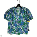 Top Short Sleeve By Sugar Lips In Blue & Green, Size: L
