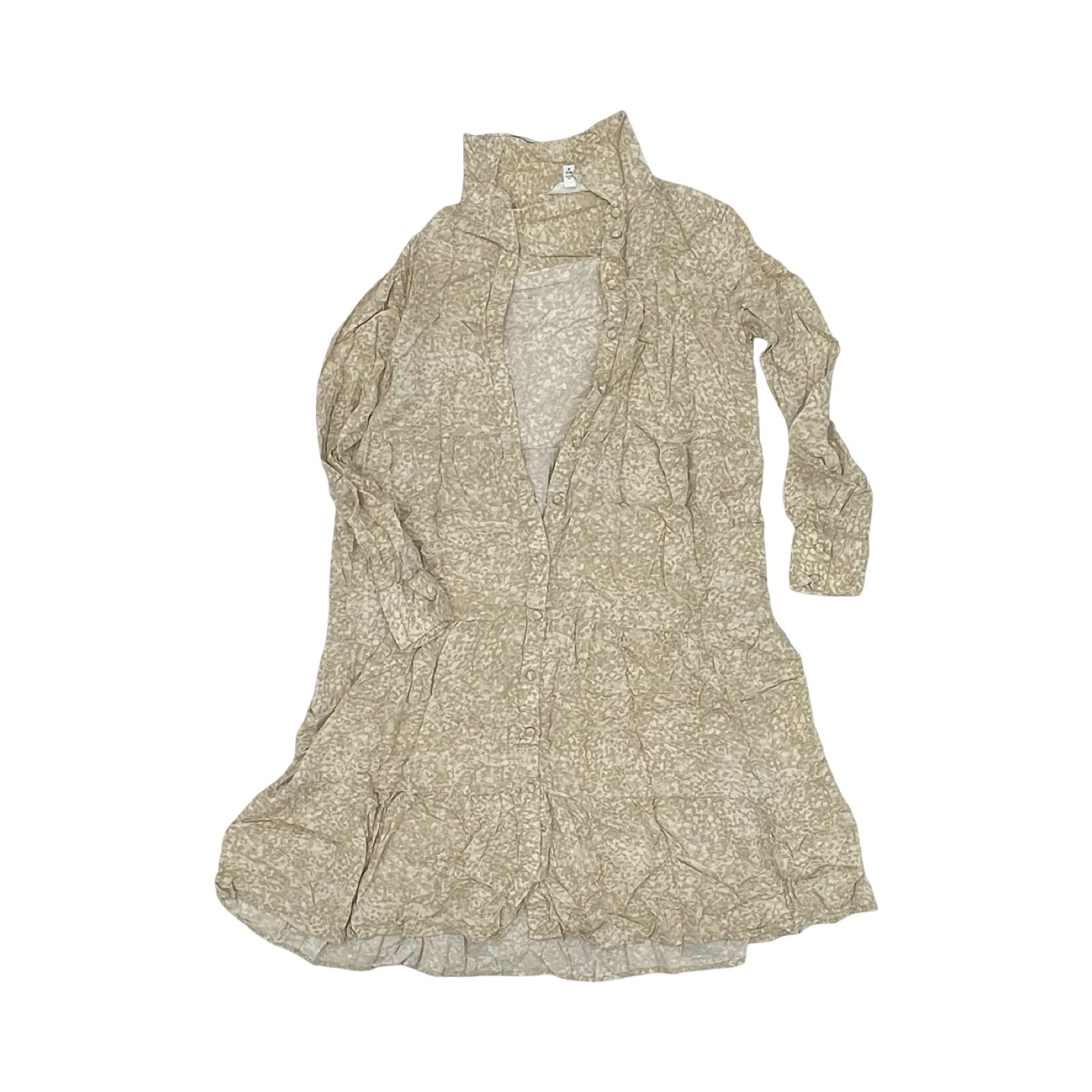 Dress Casual Midi By Time And Tru In Tan, Size:S