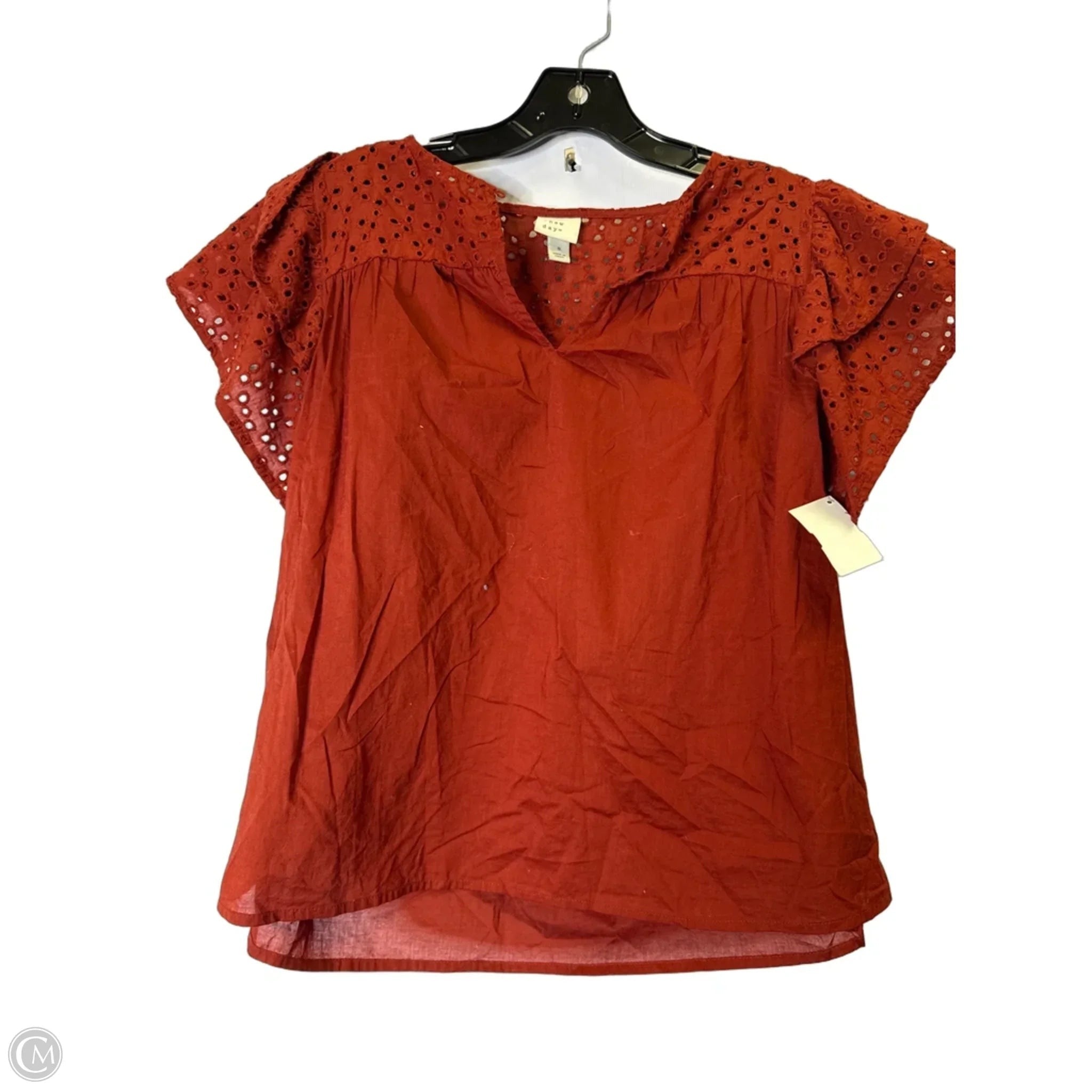 Top Short Sleeve By A New Day In Red, Size: S