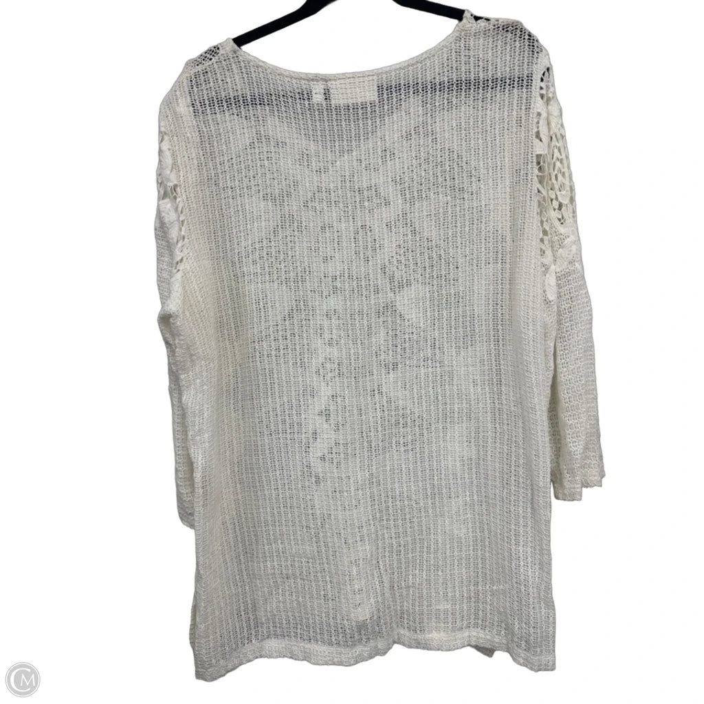Sweater By Chicos In Ivory, Size: Xl