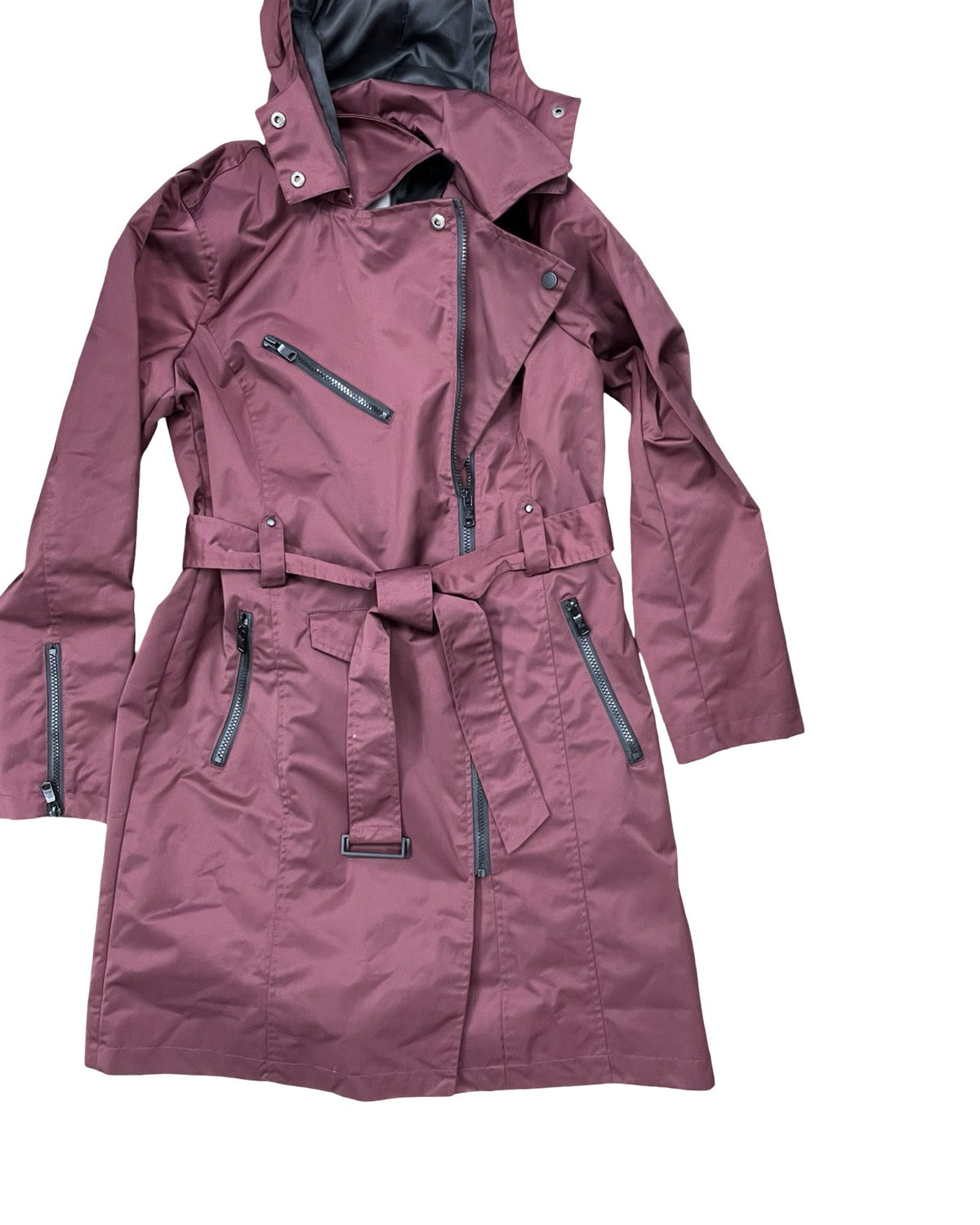 Coat Parka By Avec Les Filles In Maroon, Size:M