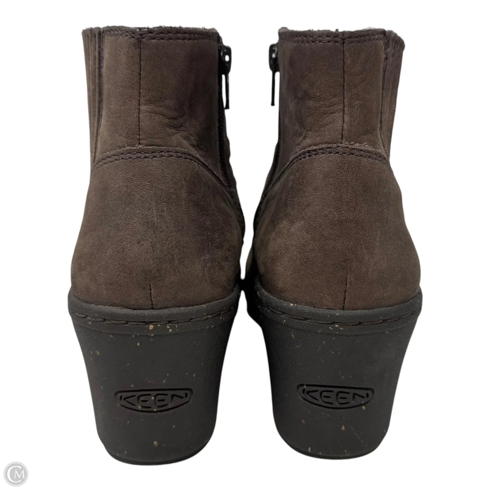 Zurich Wedge Boots Ankle Heels By Keen In Brown, Size: 8