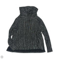 Blouse Long Sleeve By Erin London In Black & Silver, Size: Xlp