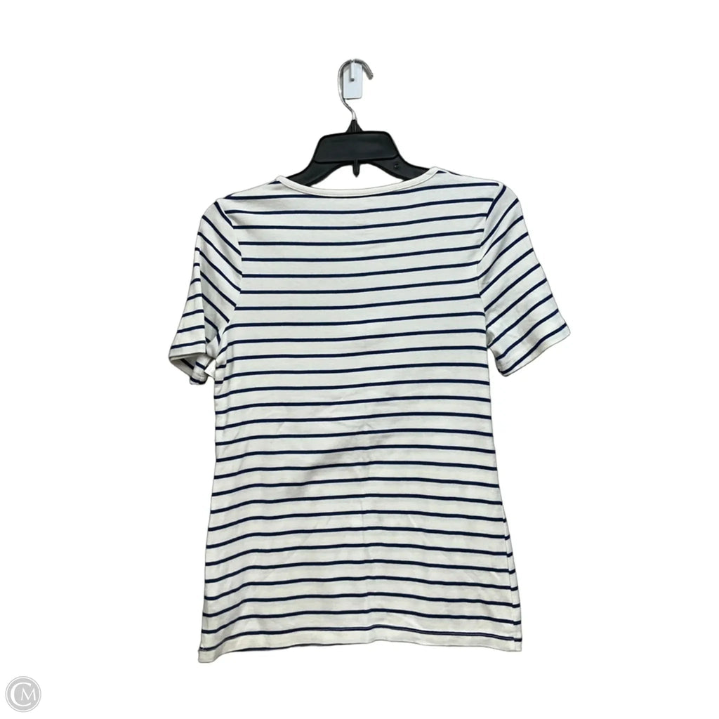 Top Short Sleeve Basic By A New Day In Striped Pattern, Size: S