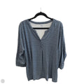 Top Long Sleeve By Croft And Barrow In Blue, Size: Xxl