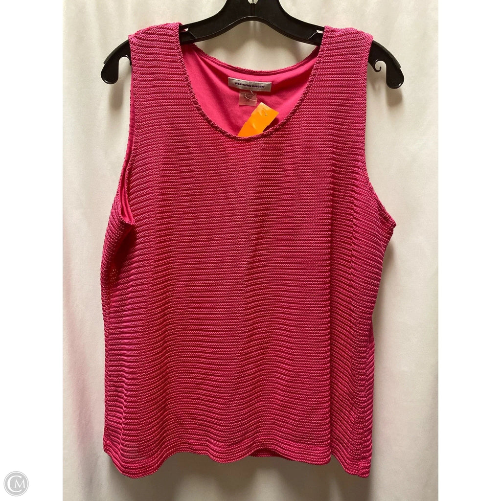Top Sleeveless By Allison Daley In Pink, Size: L
