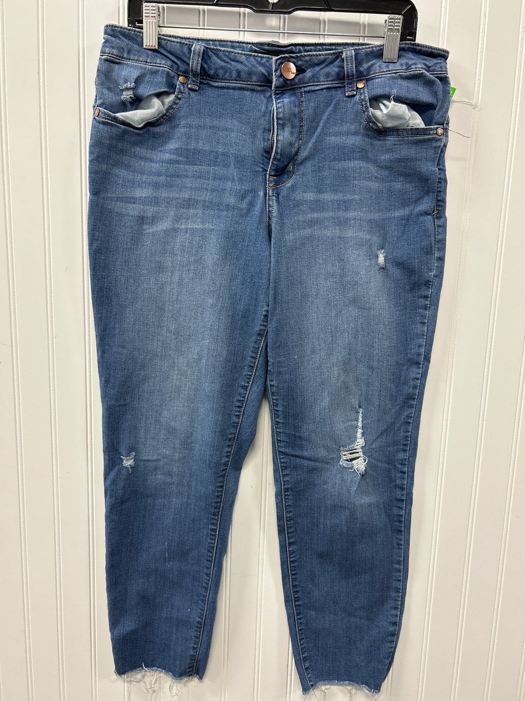 Jeans Skinny By 1822 Denim In Blue Denim, Size:16