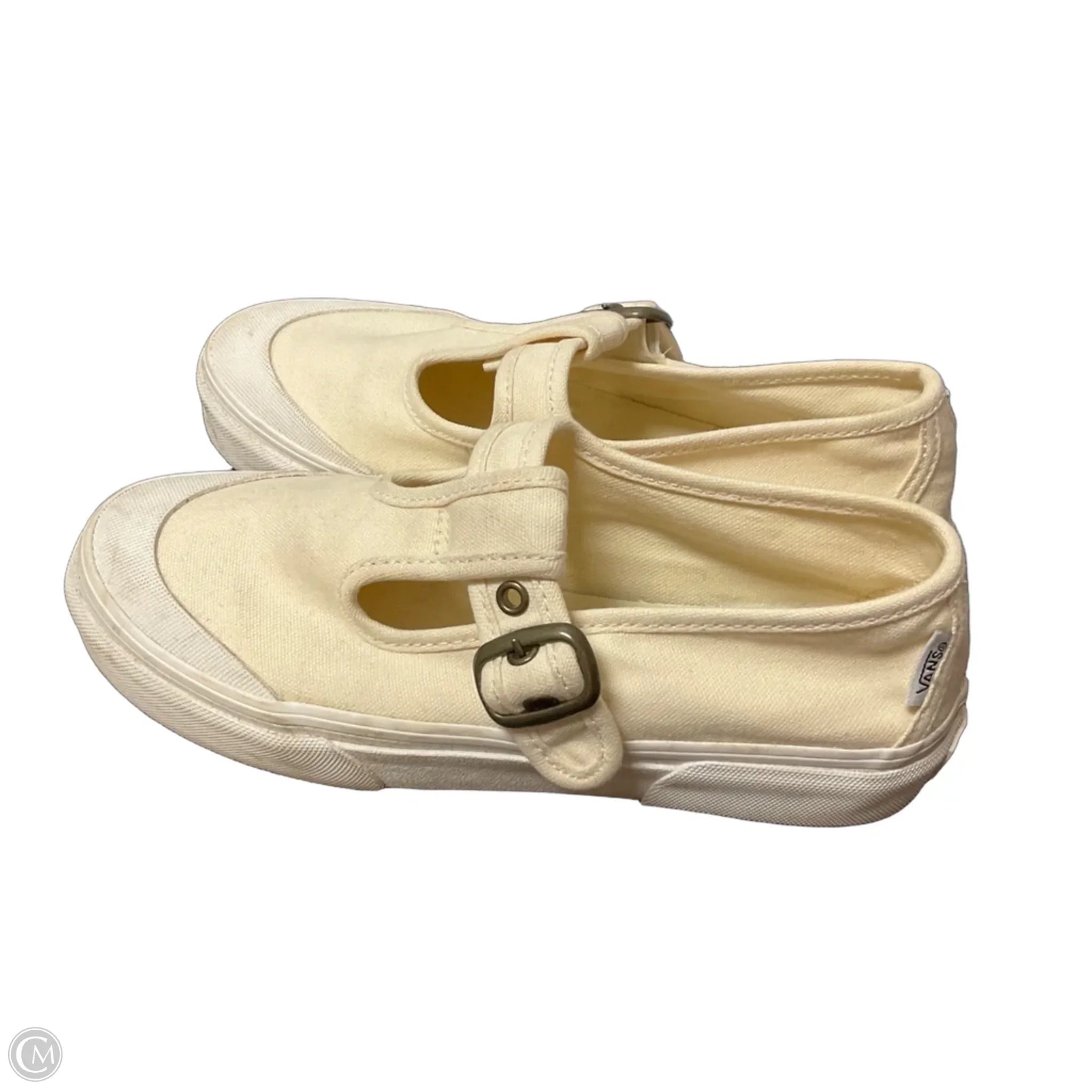 Shoes Flats By Vans In Cream, Size: 6.5