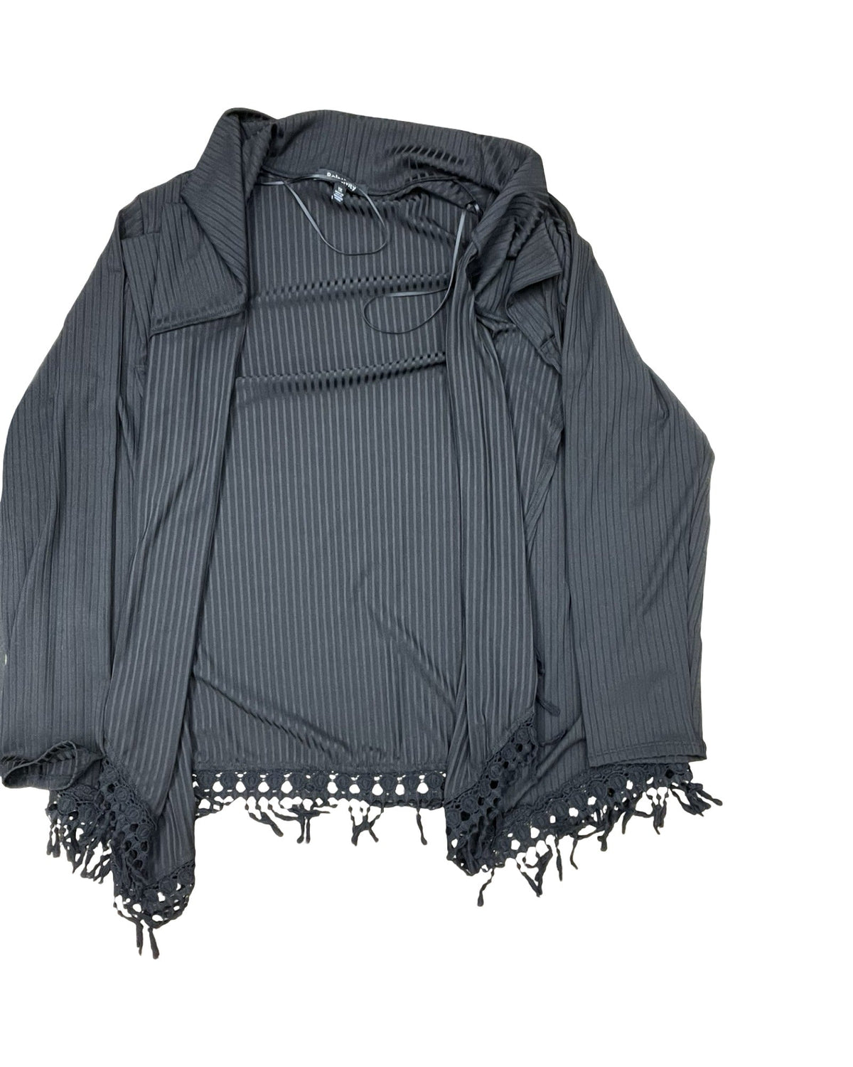 Cardigan By Relativity In Black, Size:1X