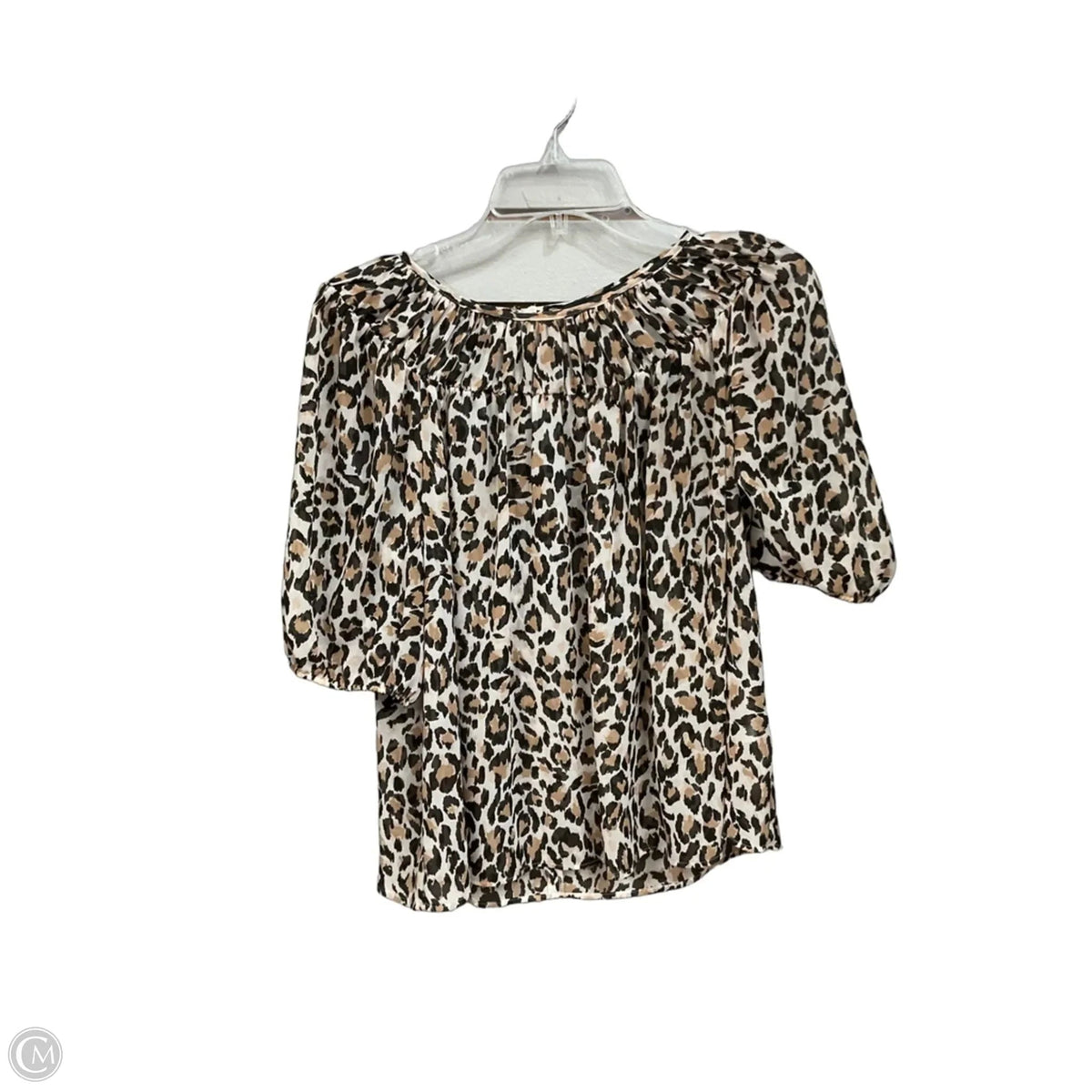 Blouse Short Sleeve By Banana Republic In Animal Print, Size: Xs