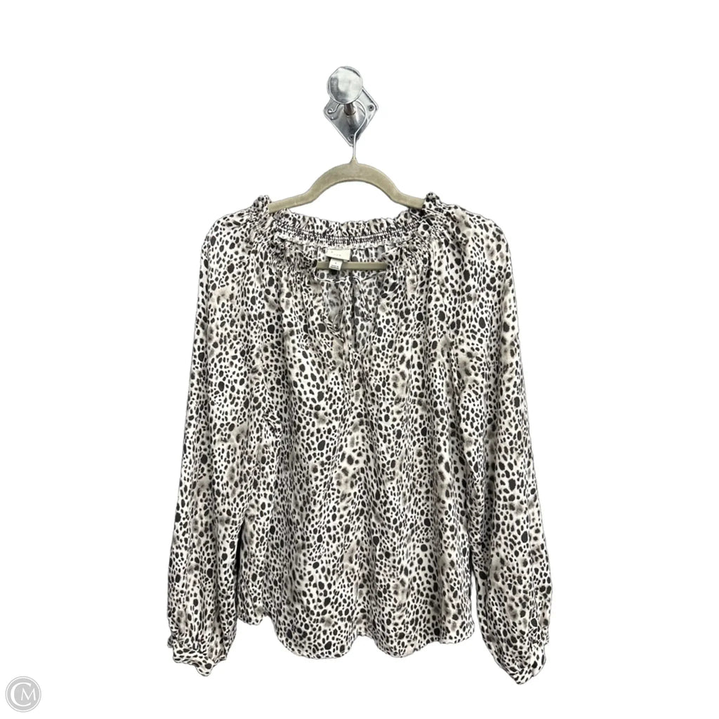 Top Long Sleeve By A New Day In Animal Print, Size: S