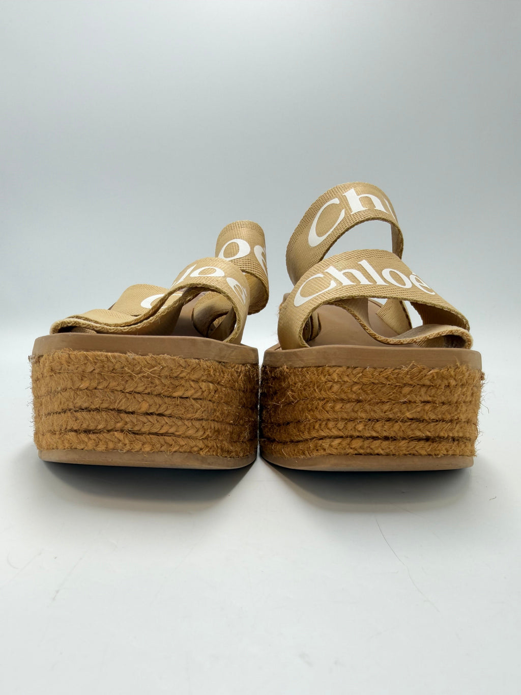 Chloe Woody Wedge Platform Luxury Shoes, Size: 9 (39)