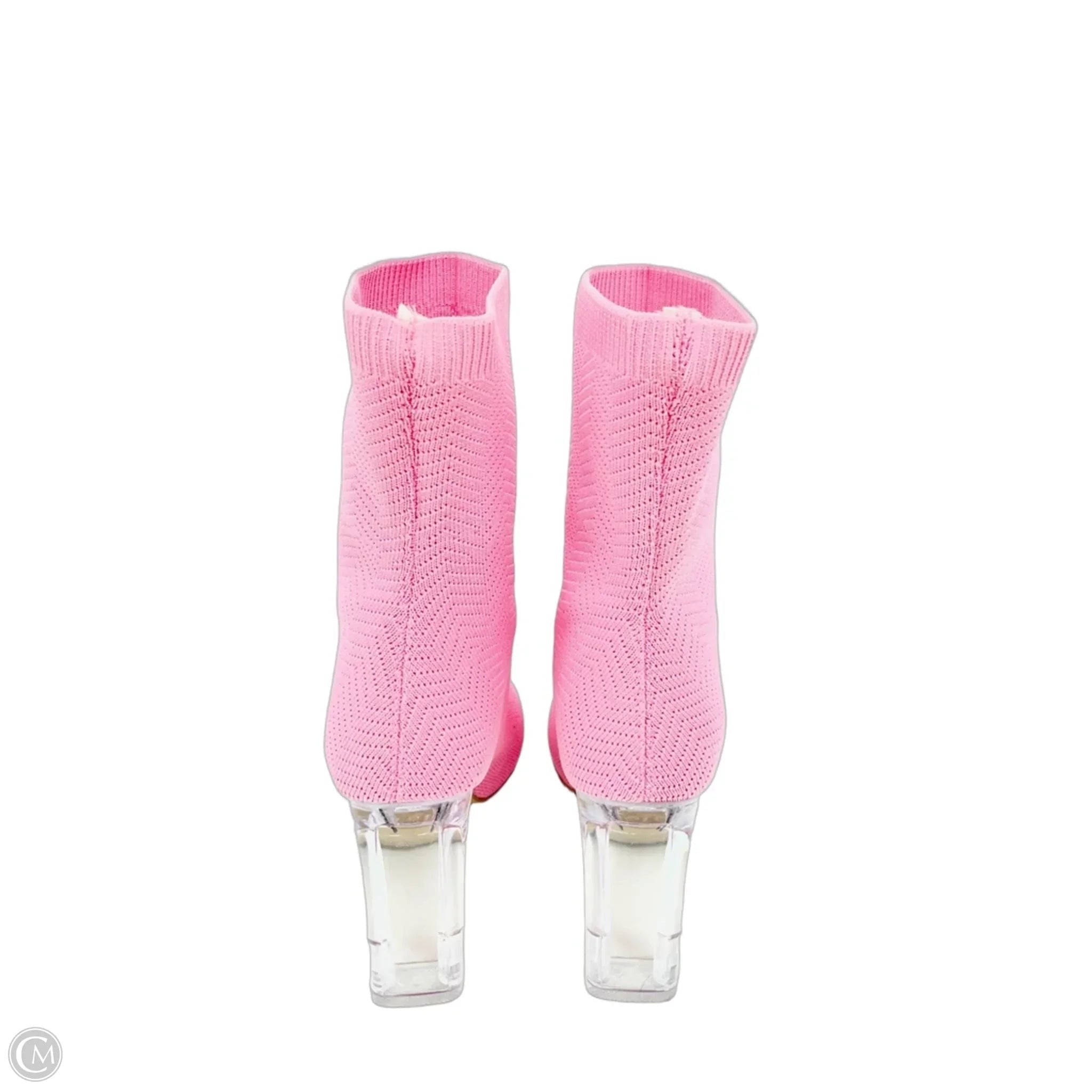 Boots Ankle Heels By Shein In Pink, Size: 8.5