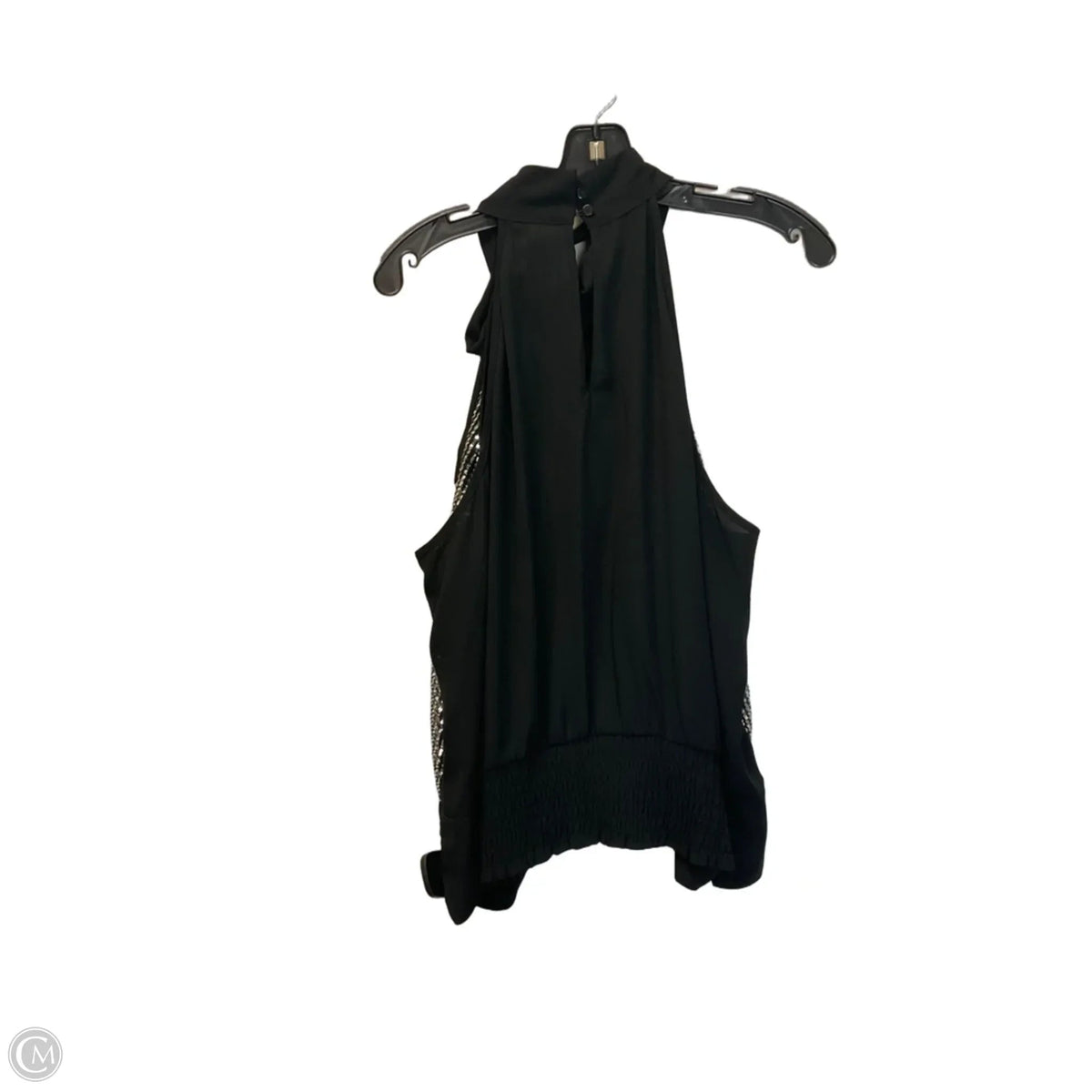 Top Sleeveless By New York And Co In Black & Silver, Size: Xl