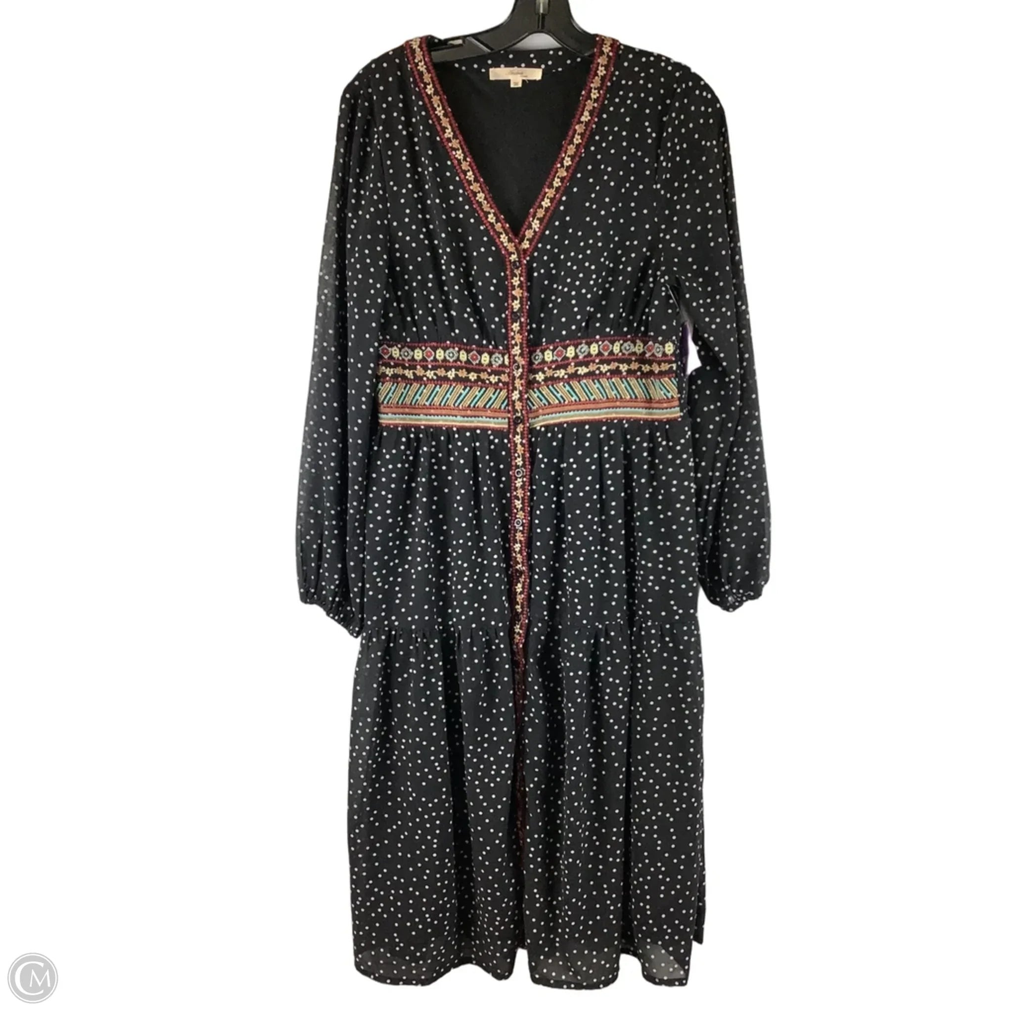 Dress Casual Maxi By Andree By Unit In Polkadot Pattern, Size: M