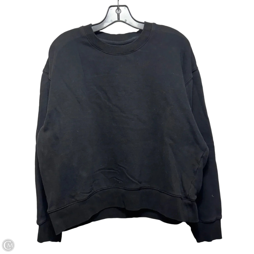 Sweatshirt Crewneck By Quince In Black, Size: L