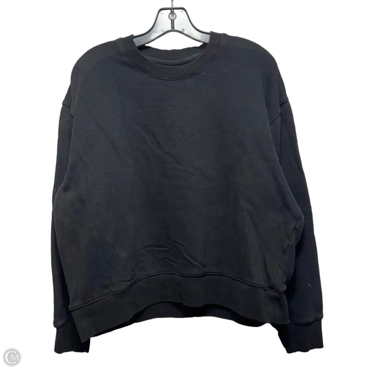 Sweatshirt Crewneck By Quince In Black, Size: L