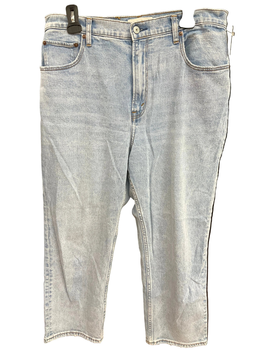 Jeans Straight By Abercrombie And Fitch In Blue Denim, Size: 14p