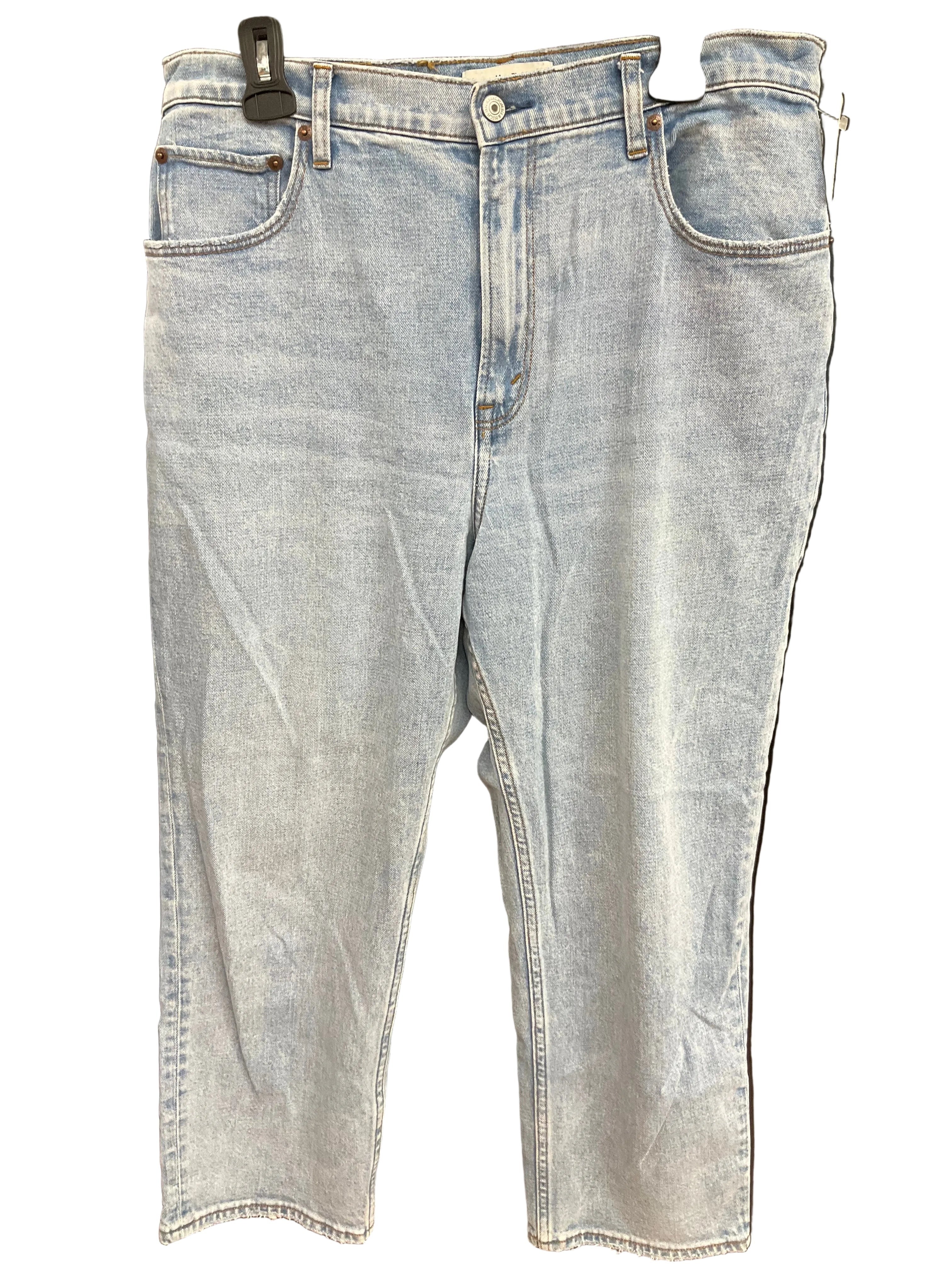 Jeans Straight By Abercrombie And Fitch In Blue Denim, Size: 14p