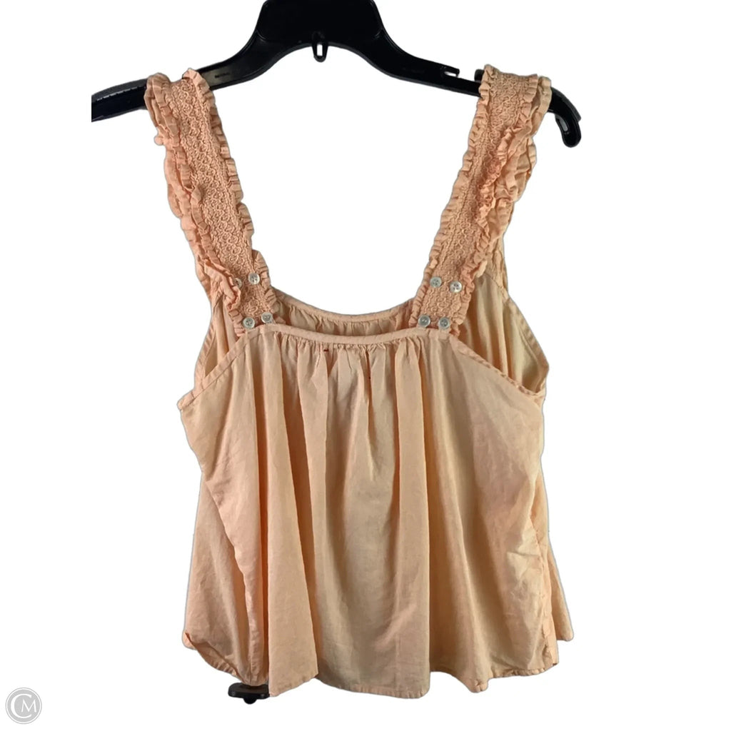 Top Sleeveless By Cmc In Peach, Size: S