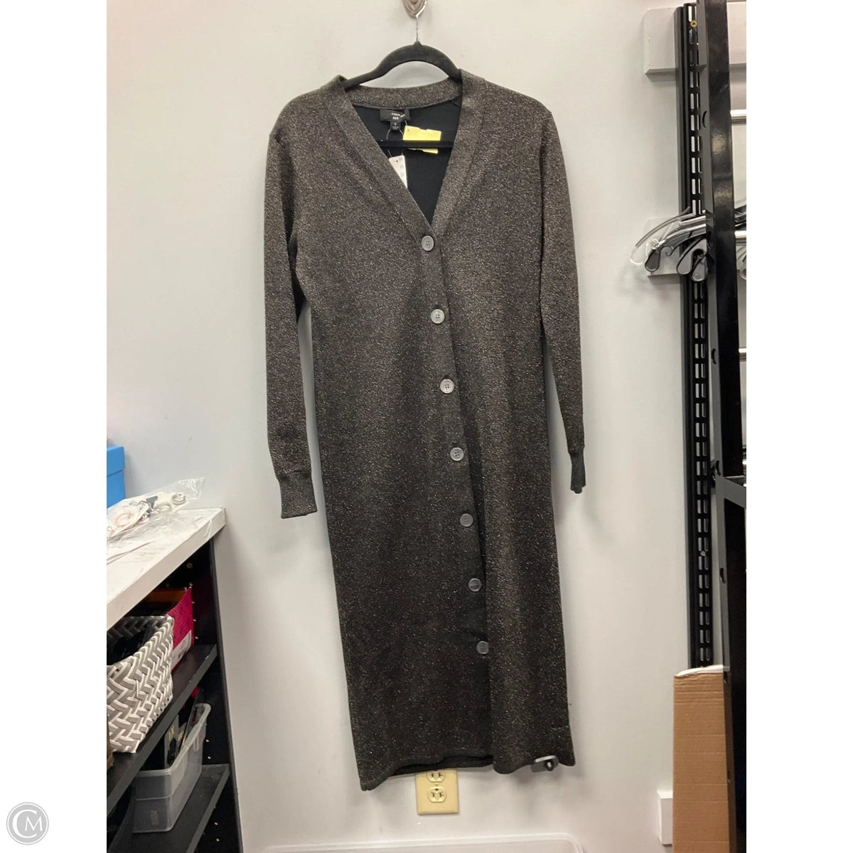 Dress Casual Midi By J. Crew In Black & Gold, Size: S