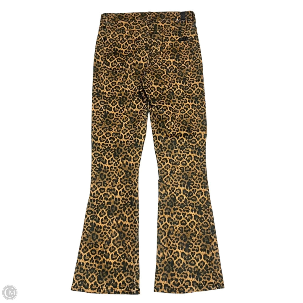 Jeans Flared By 7 For All Mankind In Leopard Print, Size: 2