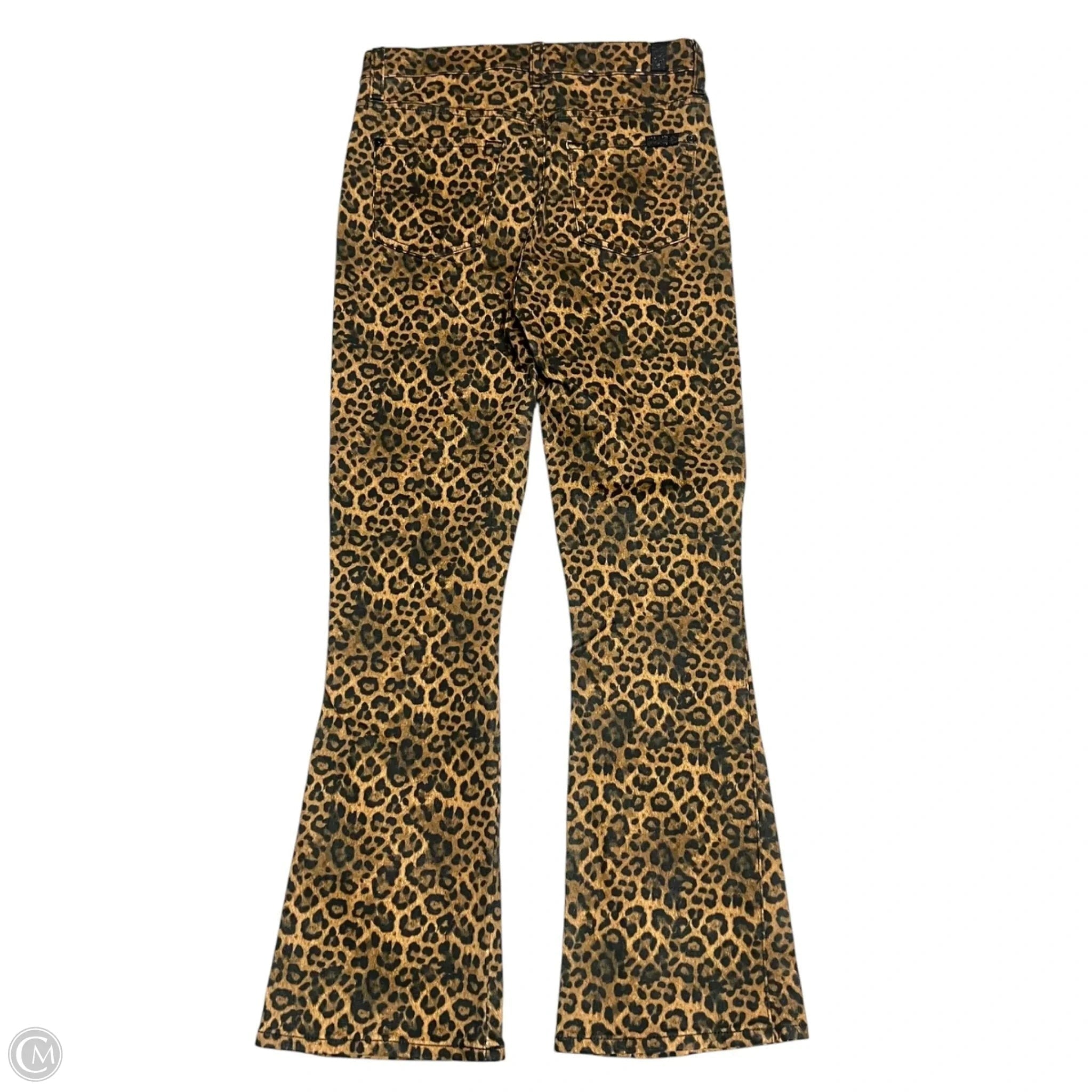 Jeans Flared By 7 For All Mankind In Leopard Print, Size: 2