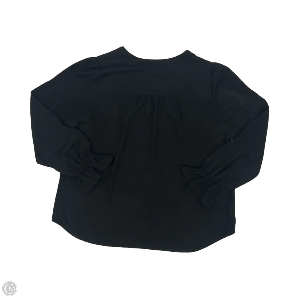 Blouse Long Sleeve By Loft In Black, Size: L