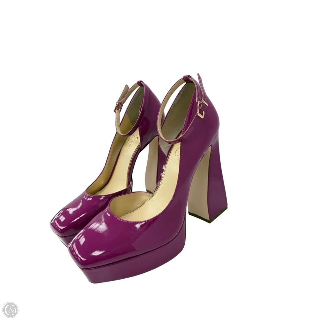 Sandals Heels Platform By Express In Floral Print, Size: 8