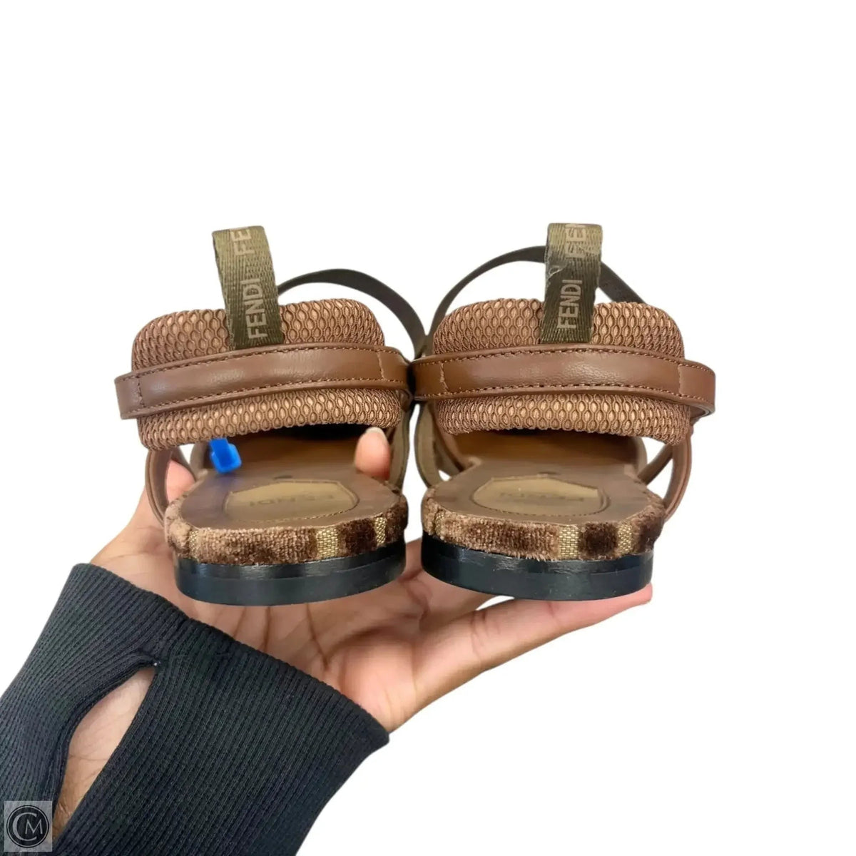 Shoes Luxury Designer By Fendi In Taupe, Size: 8.5