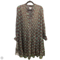 Dress Casual Midi By Cmb In Brown & Green, Size: L