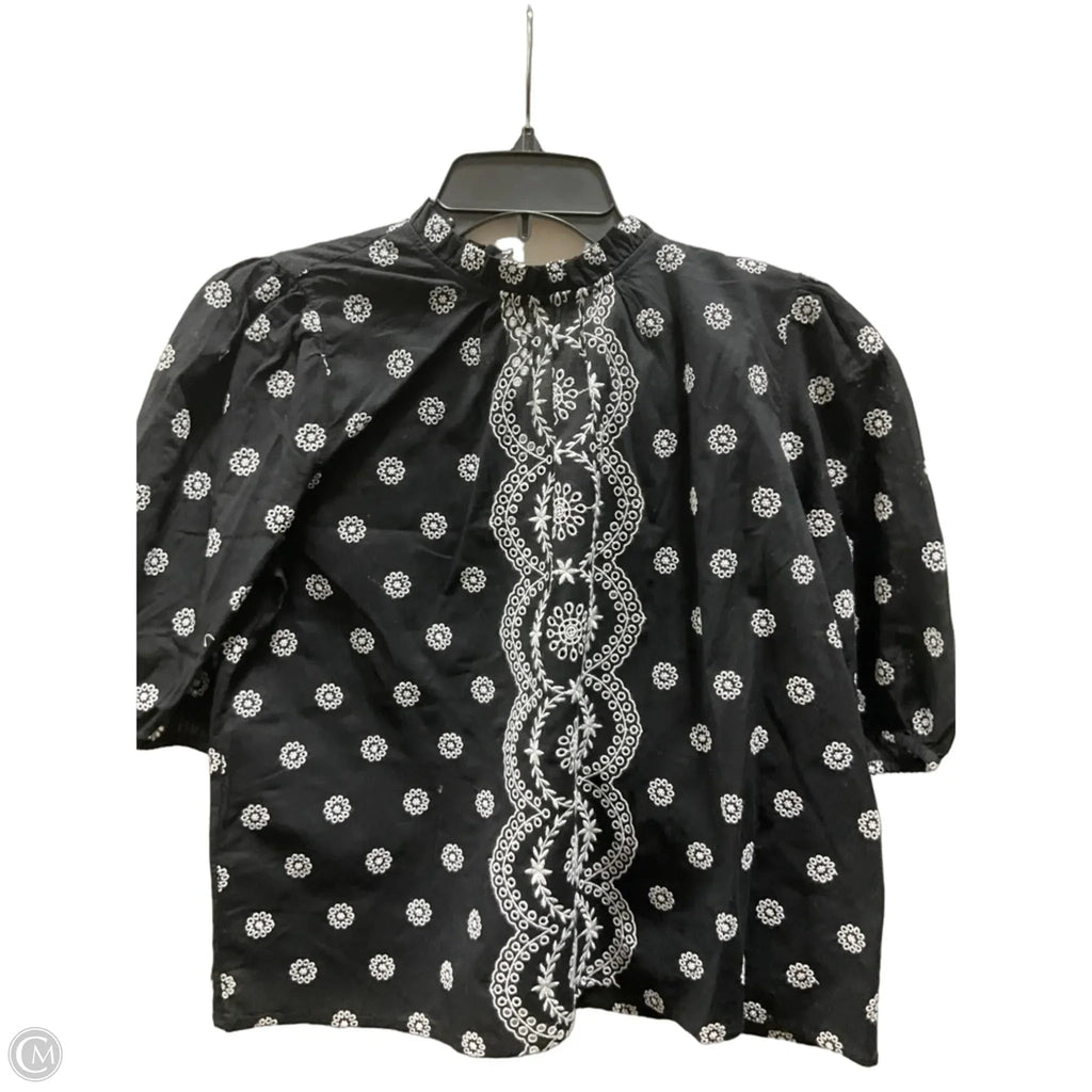 Top Short Sleeve By Loft In Black, Size: Xs