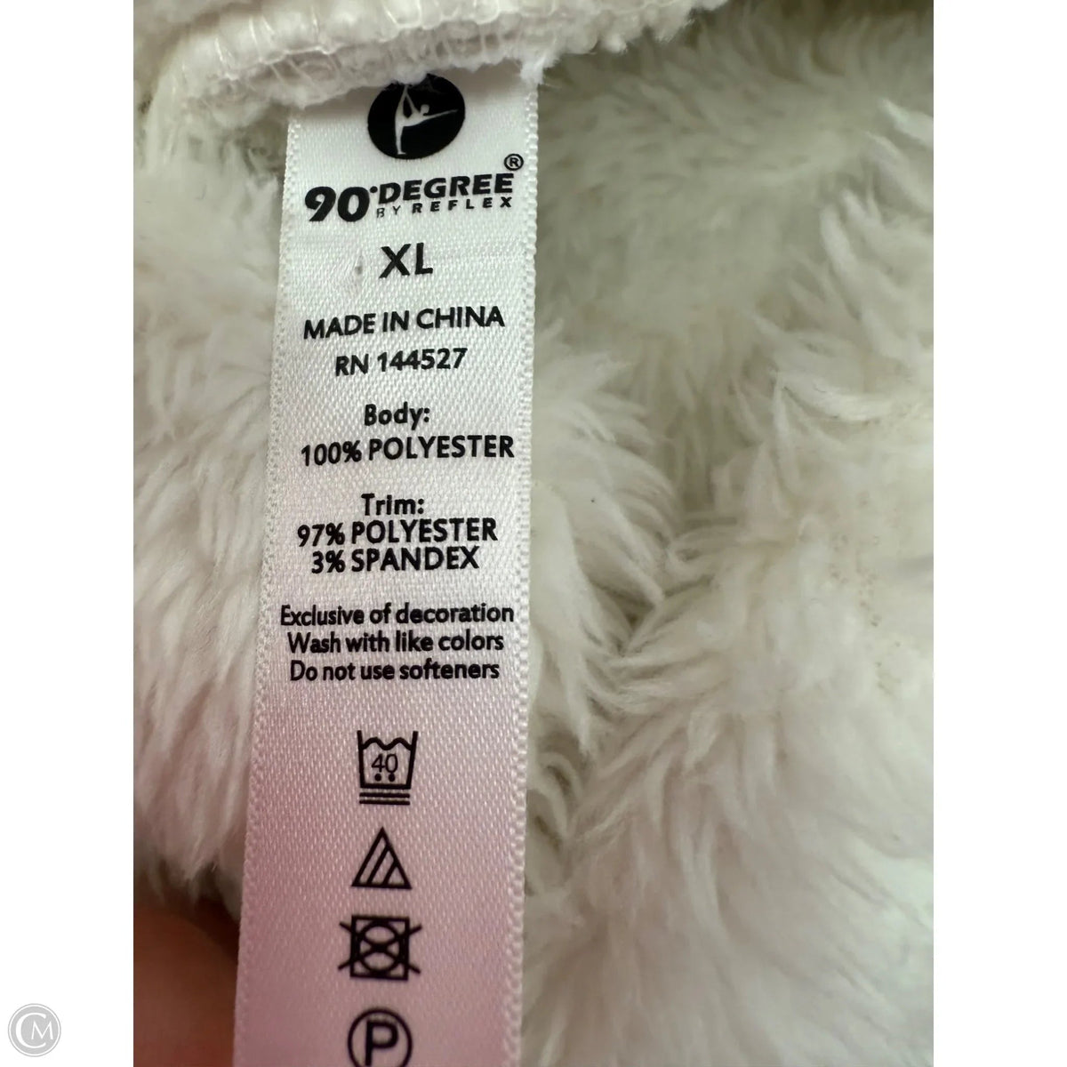 Athletic Sweatshirt Collar By 90 Degrees By Reflex In White, Size: Xl