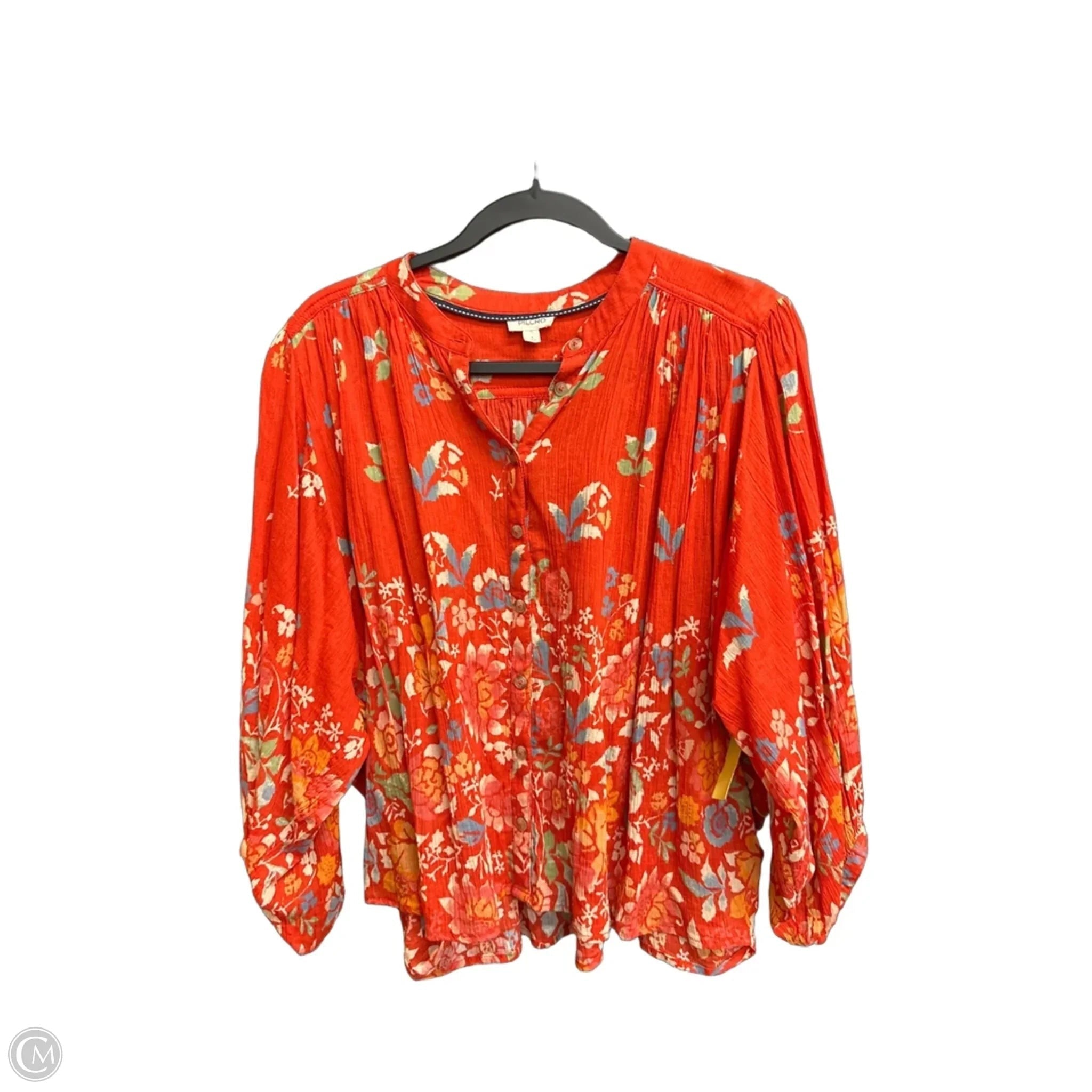 Top 3/4 Sleeve By Pilcro In Floral Print, Size: S