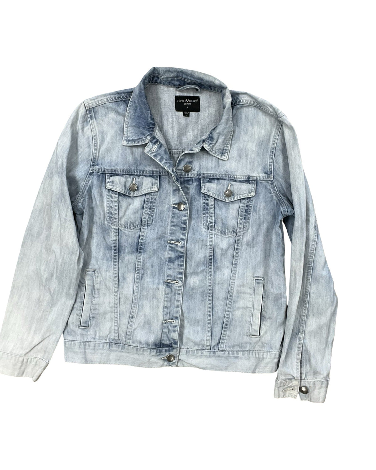 Jacket Denim By Velvet Heart In Blue Denim, Size:L