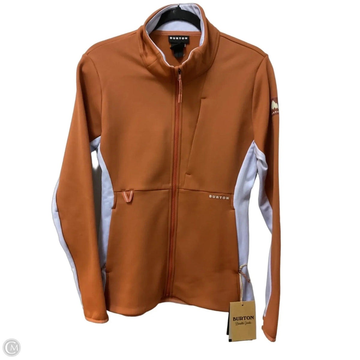 Athletic Jacket By Burton In Orange, Size: S