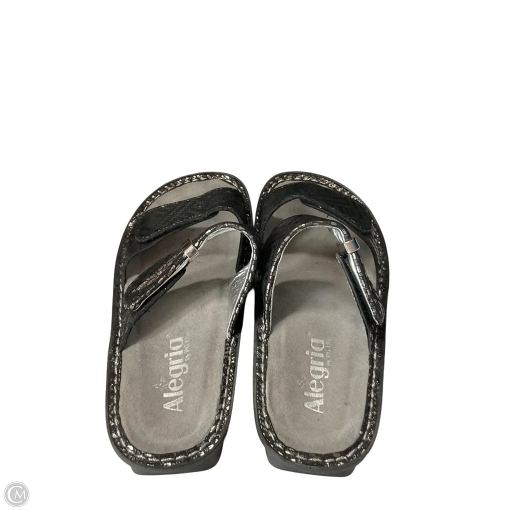 Sandals Heels Platform By Alegria In Grey, Size: 7