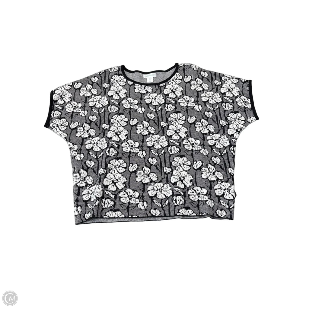 Sweater Short Sleeve By Cynthia Rowley In Black & White, Size: Xl