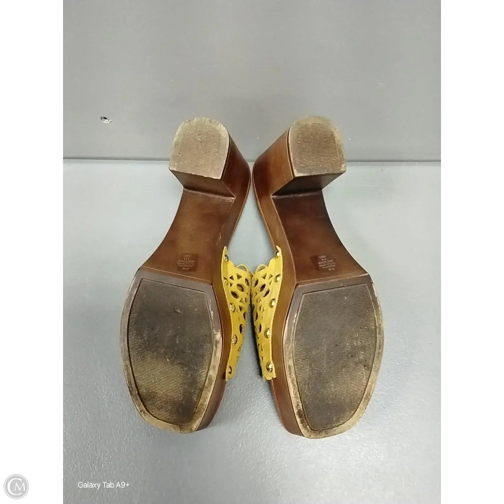 Shoes Heels Block By Indigo Rd In Yellow, Size: 9.5
