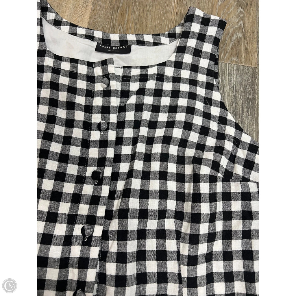 Top Sleeveless By Lane Bryant In Black & White, Size: 22