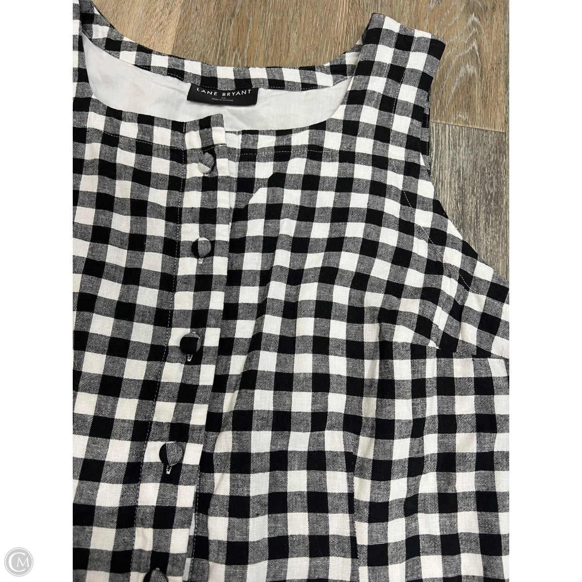 Top Sleeveless By Lane Bryant In Black & White, Size: 22
