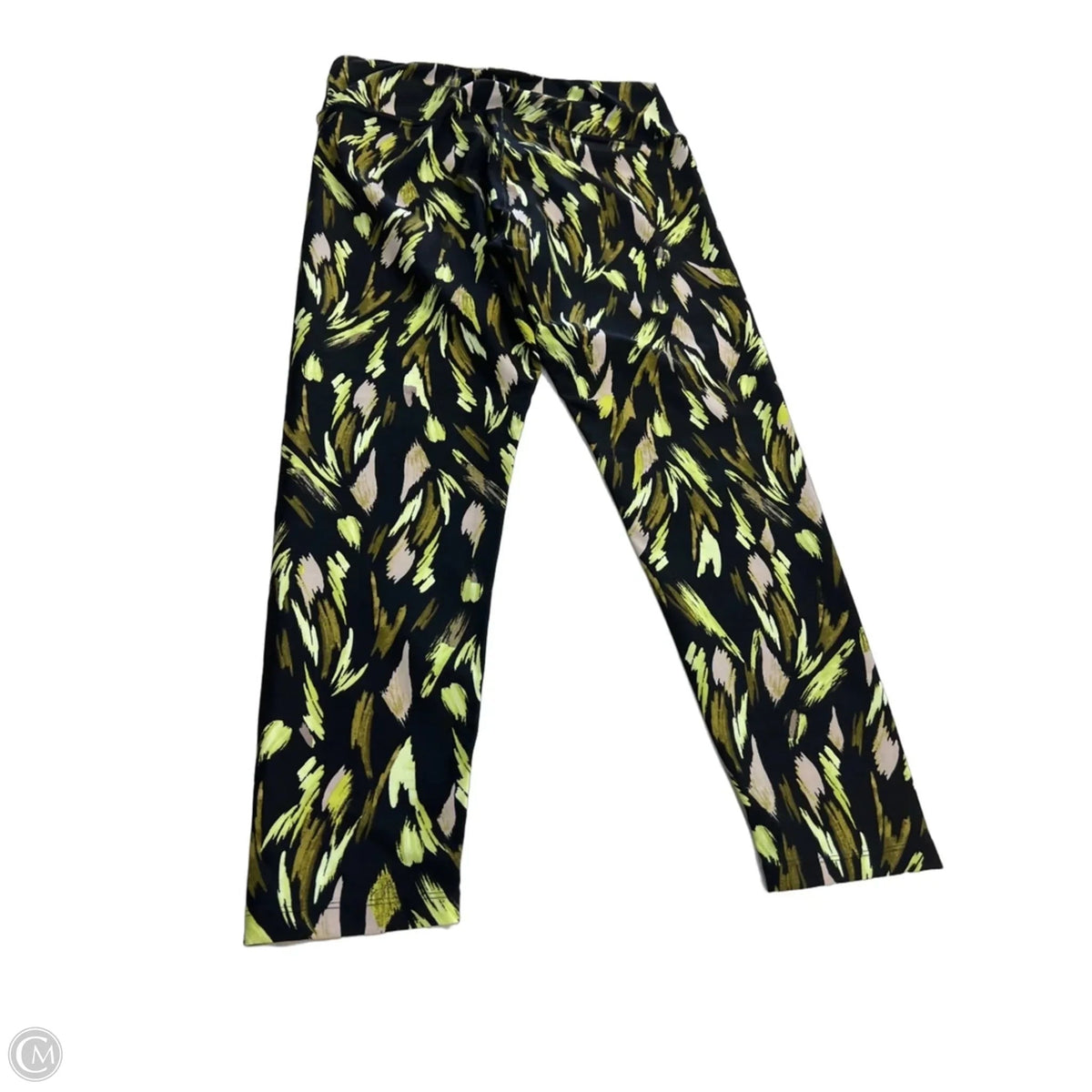 Athletic Capris By Calvin Klein Performance In Black & Green, Size: L